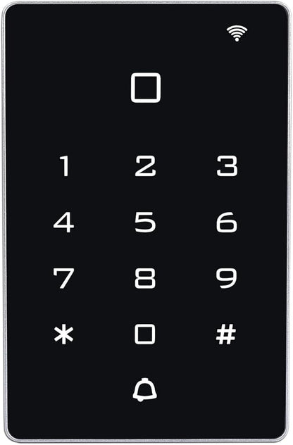 Wireless WiFi Access Control Keypad, Backlight Door Access Control System + 5PCS ID Keychains, Wiegand 26, Password Keypad for House Apartment, TUYA Wireless Entry Security Access Controller