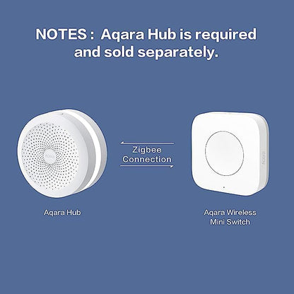 Aqara Zigbee 3.0 Wireless Mini Switch T1, Requires Aqara Hub,Versatile 3-Way Control Button for Smart Home Devices, Compatible with Apple Homekit, Works with IFTTT(OTA Update Support)