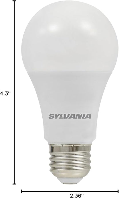 Sylvania A19 Ultra LED Light Bulb, 12W, 75W Equivalent, 13 Years, Dimmable, 1100 Lumens, 5000K, Daylight - 4 Pack (74429)