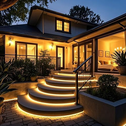Pandery Waterproof LED Strip Lights,2700K Warm White,24V IP67 LED Strips,50FTt/15M,CRI90+ Outdoor led cob Strip Light for Bathroom,Pool,Garden,Sauna Rooms(Power Not Included)