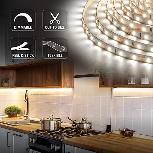 Armacost Lighting RibbonFlex Pro 12V White LED Strip Lights 60 LED/m, 2700K, 12 ft, 132220