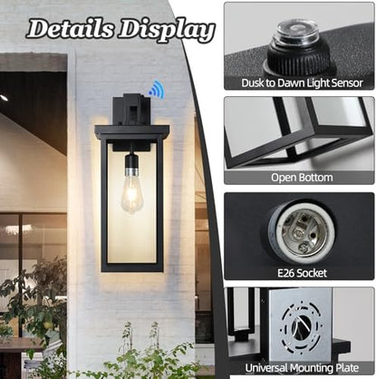 Dusk to Dawn Outdoor Wall Lights,Large Outdoor Sconce Lights,20 in