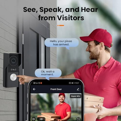 Smart Video doorbell intercom System videophone for Home with 10.1 inch Big Touch Screen, 1080p Night Vision doorbell Camera with Monitor, Tuya APP, Talk, Video Recording, Unlock, Playback