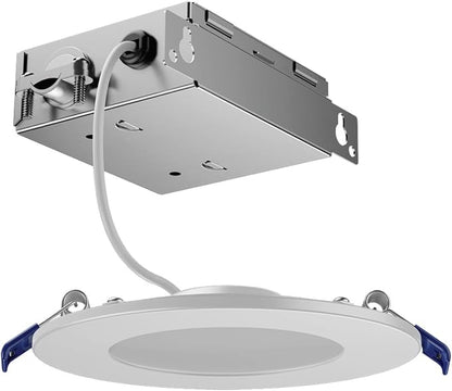 GE CYNC Reveal HD+ Wafer Smart LED Downlight Fixture, Color Changing Lights, WiFi and Bluetooth LED Lights, 16 Watts, Compatible with Alexa and Google Home, 4 Inches (6 Pack)