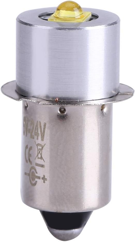 Led Flashlight Bulb, 3W 6‑24V P13.5S High Bright LED Emergency Work Light Lamp Flashlight Bulb Replacement Bulb Torches