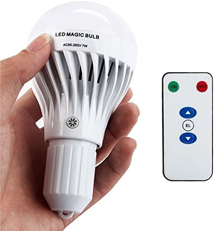 BSOD LED Magic Bulb, 7W Warm White Emergency Light with Remote Controller and Rechargeable Built-in Battery E26 Lamp for Home Indoor Power Outages Lighting (Warm White)
