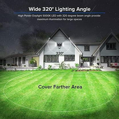 SANSI 27W 2700LM LED Motion Sensor Outdoor Flood Light, 5000K IP65, Black