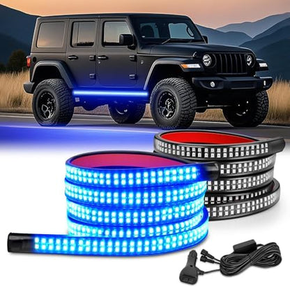 Nilight 2PCS 70 Inch Running Board LED Lights Strip Blue for Truck