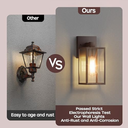 WIHTU Outdoor Front Porch Light Wall Mount, Exterior Lighting Fixtures