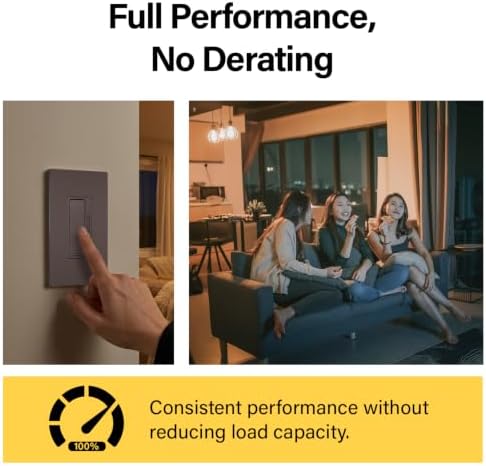 Legrand Radiant 450W LED Dimmer Light Switch 3-Way Rocker Dark Bronze 1Pack