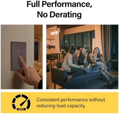 Legrand Radiant 450W LED Dimmer Light Switch 3-Way Rocker Dark Bronze 1Pack