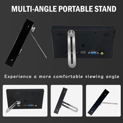 7 Inch Mini Monitor HDMI, Portable Vga Monitor with AV BNC 1024×600 LCD Screen with Built-in Speakers,IPS Multi-Function Small Display for Raspberry Pi PC/TV/DVD/CVBS