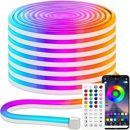 iNextStation RGB Neon LED Strip Lights 16.4FT 12V Flexible LED Rope Lights