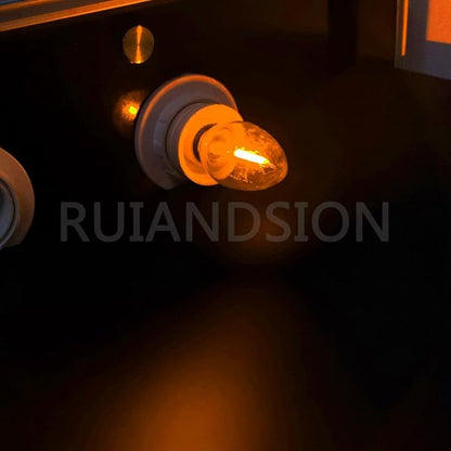 Ruiandsion E12 LED Bulb 110V Orange No Stroboscopic Eye Protection for Chandelier Wall Night Table Floor Window Display Light Pack of 2