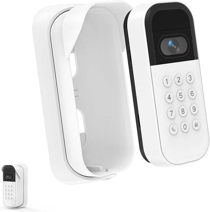 Weatherproof Swivel Mount for myQ Smart Garage Video Keypad, Left/Right Adjustable Angle Mounting Bracket, Easy to Install Wall Mount, White (Video Keypad Not Included)