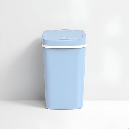 15L Smart Diaper Pail with Motion Sensor Lid | Touchless Hands-Free Baby Diaper Trash Can | Double Locking Seal | Slim Space-Saving Design | Quiet & Durable (Baby Blue)