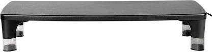 3M Monitor Computer Stand, 21.6 in x 9.4 in, 4 Port USB Hub | Height Adjustable Monitor Riser For Desk, Office, Home With Underneath Storage Space, No Skid