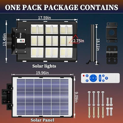 Ofuray Solar Street Lights Outdoor,Of-9000W Commercial Parking Lot Light