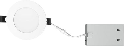 Elevate 4" 10W Slim Canless LED Downlight — Ultra-Thin Recessed Ceiling Fixture, 5CCT Selectable, IC Rated, Dimmable, Wet-Rated — Great for Kitchens, Living Rooms, Bedrooms