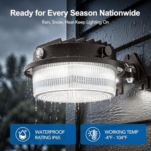 LED Barn Light 50W Outdoor Dusk to Dawn Yard Lighting Aluminum 5000K 2Pack