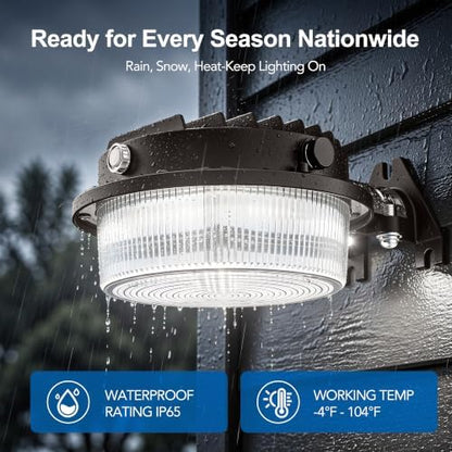 LED Barn Light 50W Outdoor Dusk to Dawn Yard Lighting Aluminum 5000K 2Pack