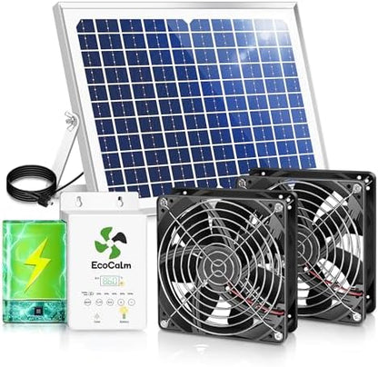 Solar Exhaust Fan for Chiken Coop with Smart Thermostat and Battery