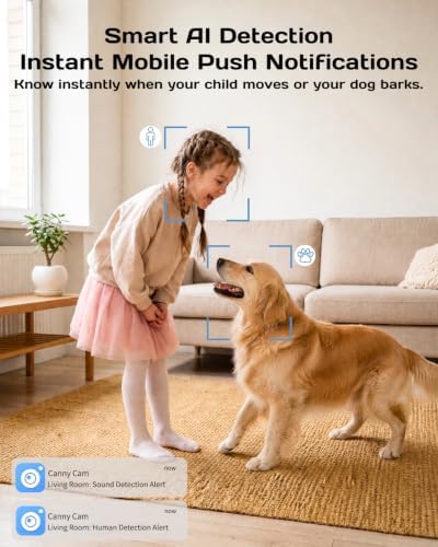 VIMTAG 4K 8MP Pan/Tilt Indoor Camera for Pet/Dog/Cat/Baby/Nanny/Home Security with Phone APP, Motion Tracking, Night Vision, 2-Way Audio, AI Detection, 5G/2.4GHz WiFi, Cloud & SD Card, Works w/Alexa