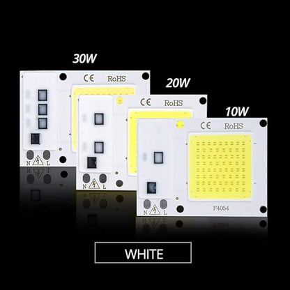 Fengyan Home Bulbs 2pcs/lot COB LED Spotlight 10W 20W 30W 110V 220V High Power LED Matrix Smart IC Bulb Floodlight Downlight Searchlight Source Household Lamp