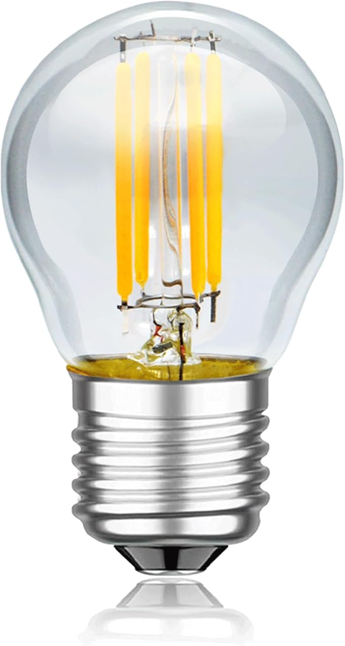SOFOC G45 LED Bulb 24V DC E27 Base Outdoor Solar Lights Warm White 2700K Classic 4W Low Voltage Light 400LM High Color Rendering Vintage Edison Style Bulb No Dimmable 1Pcs