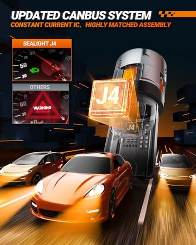 SEALIGHT 194 Led Bulb, 2000K Amber 168 T10 Led License Plate Light 600% Brightness Replacement Bulbs For Trunk, License Plate Dome Map Door Courtesy Light (Pack Of 4)