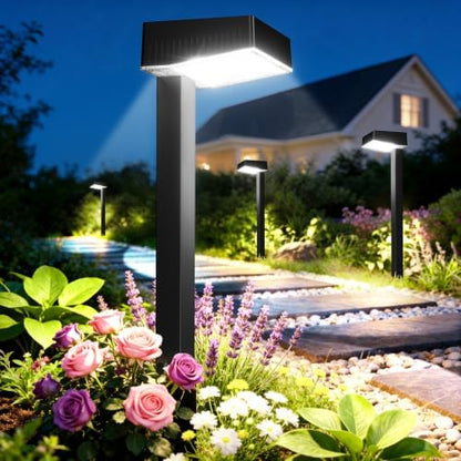 ELECLINK Solar Pathway Lights Outdoor, 6 Pack Garden Lights Solar Powered Path Lights with Focused Beam Lens, 2 Light Modes Waterproof Outdoor Solar Light for Yard Driveway Walkway Landscape