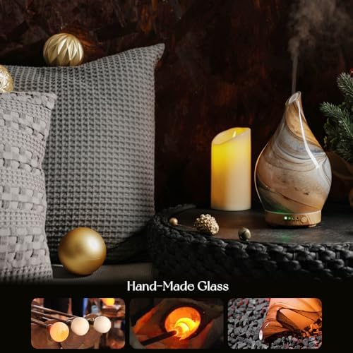 Porseme Essential Oil Diffuser 150ml Handmade Glass Diffuser 6H Runtime