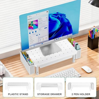 WALI Computer Monitor Stand with Storage and Pen Holder