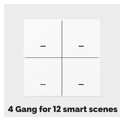 for MOES ZigBee Scene Switch 4 Gang Wireless 12 Push Button Controller Automation Scenario Battery Powered Work with Smart Life