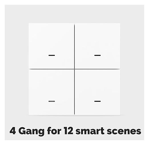 for MOES ZigBee Scene Switch 4 Gang Wireless 12 Push Button Controller Automation Scenario Battery Powered Work with Smart Life