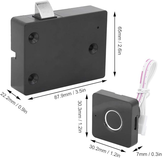 Biometric Fingerprint Smart Lock Security USB Rechargeable Cabinet Drawer Door