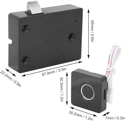 Biometric Fingerprint Smart Lock Security USB Rechargeable Cabinet Drawer Door