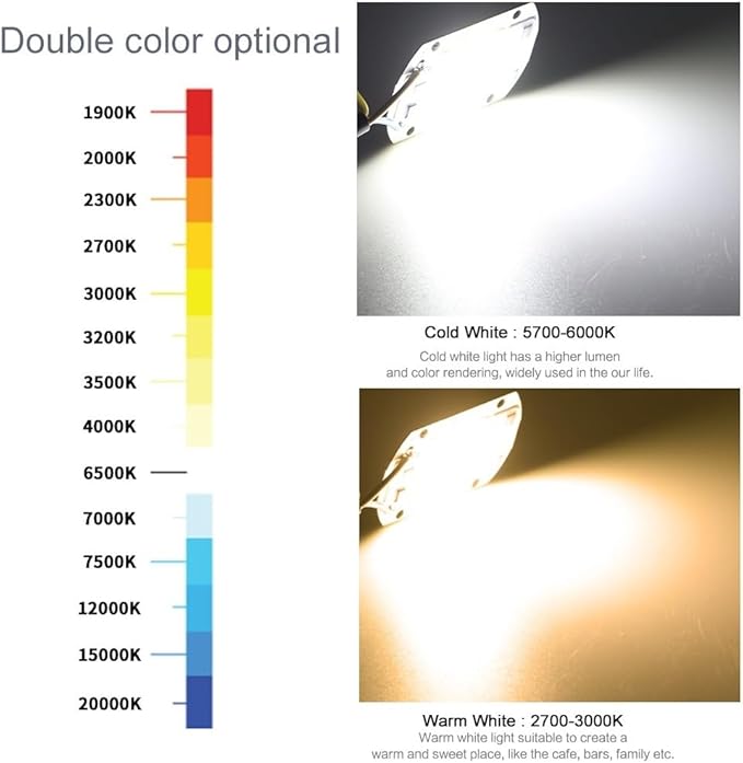 Indoor Lighting, Pack of 10, LED COB Chip Floodlight AC110V 10W/20W/30W/50W Smart IC No Driver Chip LED Spotlight Bulb(Warm White 110V,50W)