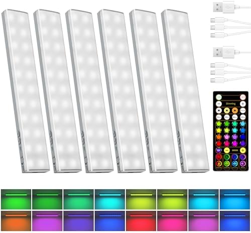 EZVALO 80RGB Color Changing Under Cabinet Lighting, Led Shelf Lights