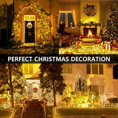 BHCLIGHT 75FT 1500LED Cluster Christmas Lights with Remote, Warm White