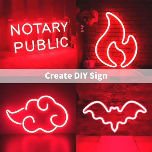 iNextStation 16.4FT 12V LED Strip Lights Red Neon LED Rope Lights (No Plug)