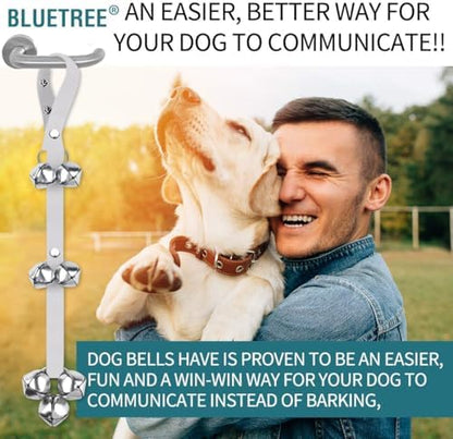 BLUETREE Dog Doorbells Premium Quality Training Potty Great Dog Bells Adjustable Door Bell Dog Bells for Potty Training Your Puppy The Easy Way - 7 Extra Large Loud 1.4 DoorBells