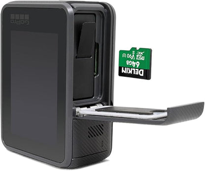Delkin Devices 64GB Power MicroSD UHS-II (V90) - 300MB/s Read, 250MB/s Write, for 8K, 4K, 3D, HDR, and 360 Video Recording | High-Performance for Cameras