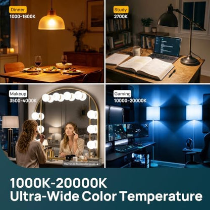 Linkind Matter Smart Light Bulbs 5GHz, Works with Alexa/Apple Home/Google