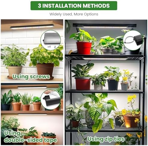 Wolezek 14in Grow Light Strip for Indoor Plants, Full Spectrum