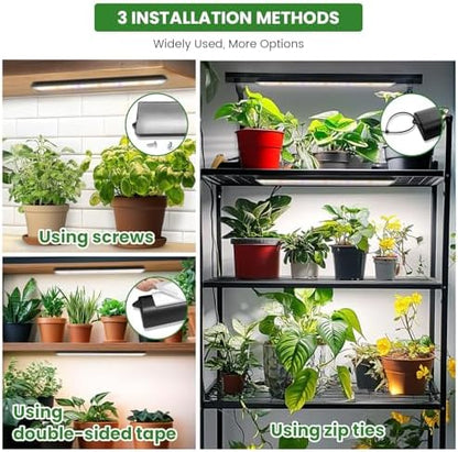 Wolezek 14in Grow Light Strip for Indoor Plants, Full Spectrum