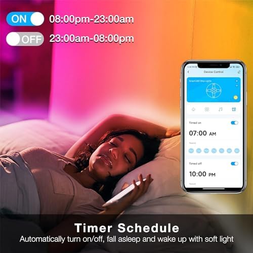 DAYBETTER 100 ft Smart WiFi Led Lights, RGB Led Strip Lights for Bedroom