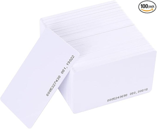 RFID ID Cards Proximity Smart Card for Door Access Control Contactless 125kHz 0.8mm Thick Read Only Pack of 100