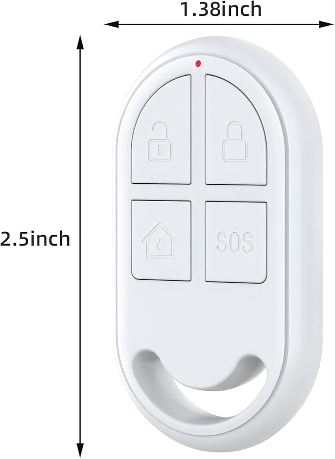 LUCKYDEER Remote Control Compatible with The LUCKYDEER CP2 Motion Sensor Alarm, CP7R Door Alarm for Kids, CP8 & CP9 Home Security System (White)