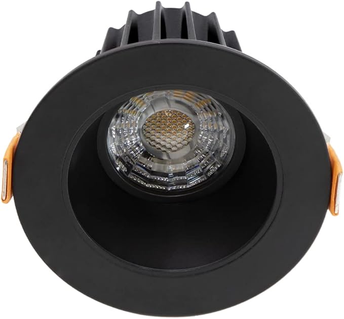 Maxxima 2 in. Ultra-Thin Recessed Anti-Glare LED Downlight - Canless IC Rated, 5 Color Temperature Selectable 2700K/3000K/3500K/4000K/5000K, Dimmable, Round Black Trim, 90 CRI